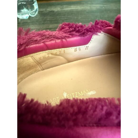 Stuart Weitzman Fringiebell Pink Van Slip on Platform Sneakers Sz. 8.5 - Picture 3 of 9